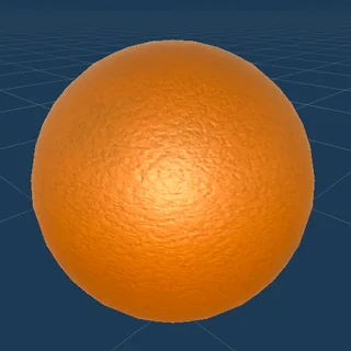 Orange ball skin with a peel-like texture